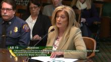 Assemblywoman Waldron Presents Her Bill, AB 19, to the Assembly Natural Resources Committee